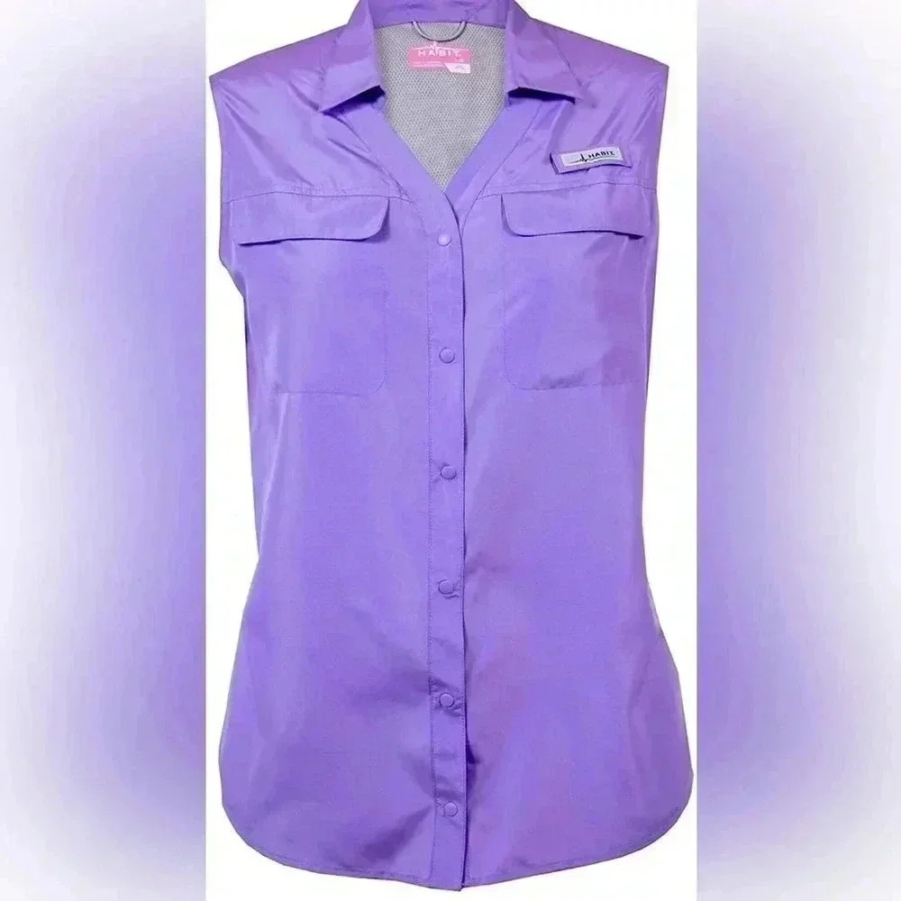 HABIT Women's Short Sleeve Fishing Guide Shirt size large